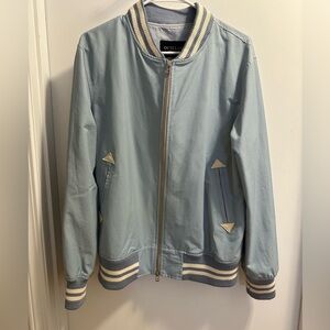 Outclass Lightweight Bomber jacket Baby blue size medium made in Canada